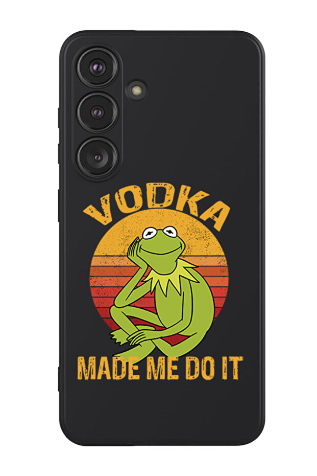Protective Liquid Silicone Shockproof Case For Samsung Galaxy S24 Plus (Black) - Vodka made me do it