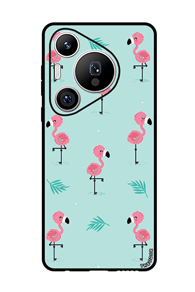 Protective Case Anti Scratch Shock Proof Bumper Cover For Huawei Pura 70 Pro Plus Flamingo Pattern
