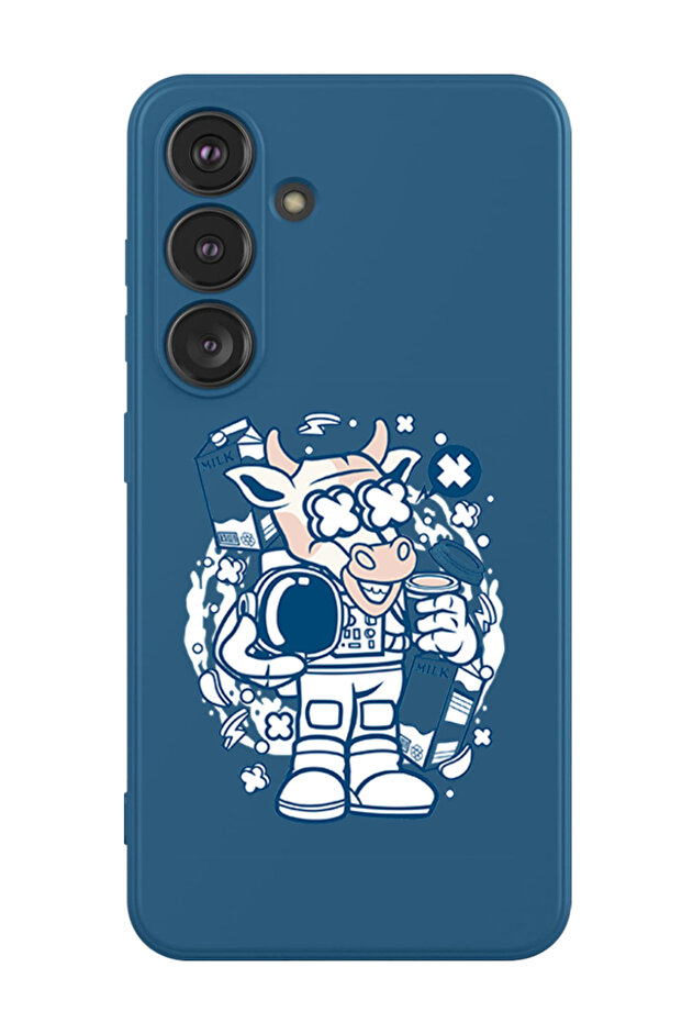 Protective Liquid Silicone Shockproof Case For Samsung Galaxy S24 Plus (Blue) - Cow astronaut