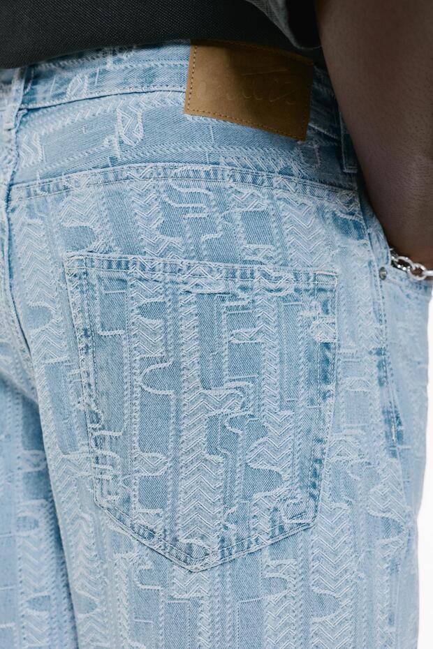 Jakarlı baggy jean - 3