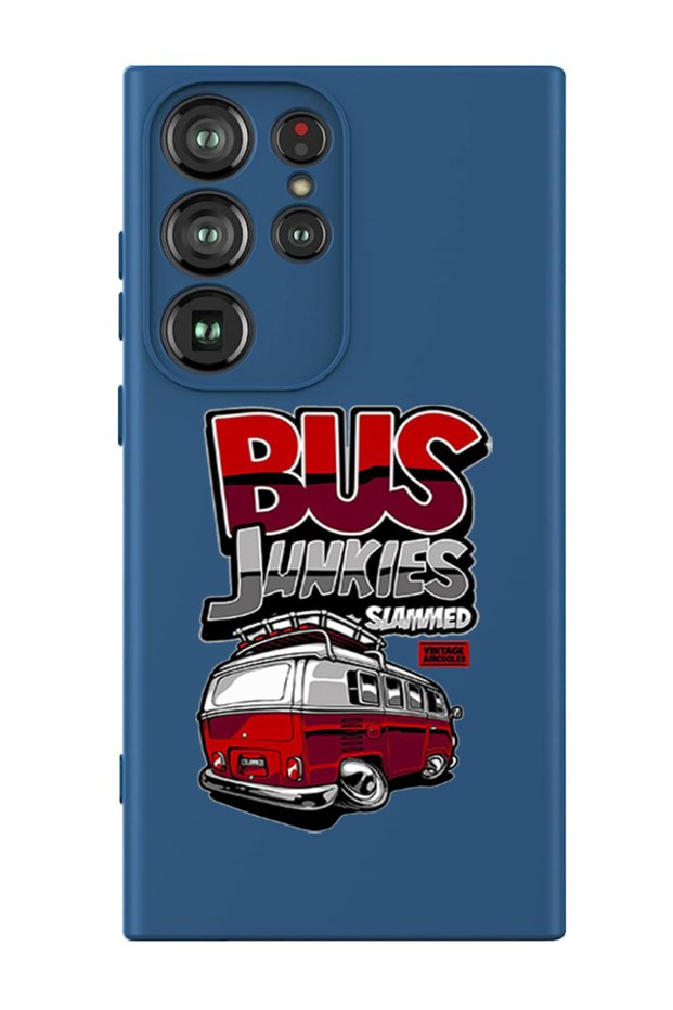 Protective Liquid Silicone Shockproof Case For Samsung Galaxy S24 Ultra (Blue) - Bus junkies slammed