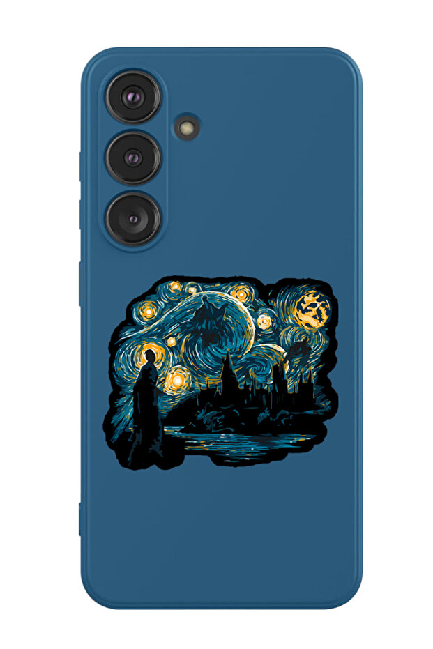 Protective Liquid Silicone Shockproof Case For Samsung Galaxy S24 Plus (Blue) - Starry nights