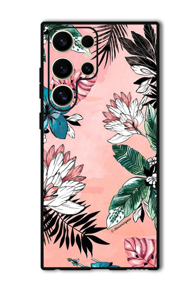 Protective Case Anti Scratch Shock Proof Bumper Cover For Samsung Galaxy S24 Ultra Flower & Leaves