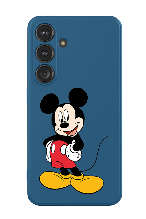 Protective Liquid Silicone Shockproof Case For Samsung Galaxy S24 Plus (Blue) - Mickey mouse2