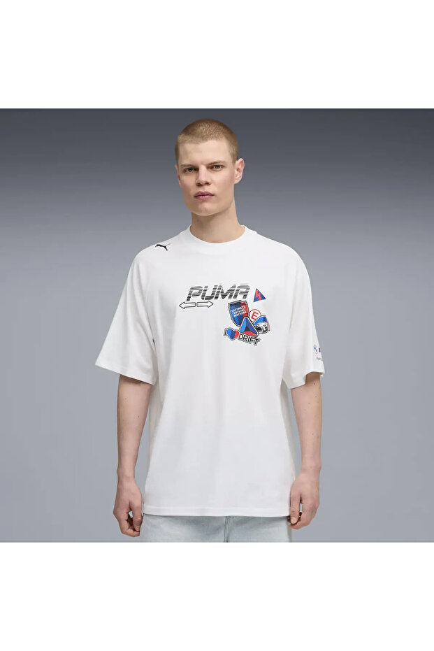 تي شيرت BMW MMS STICKER TEE أبيض للرجال