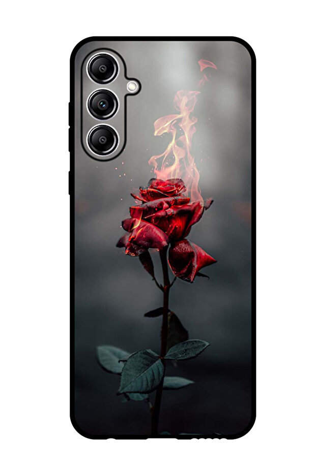 Protective Case Anti Scratch Shock Proof Bumper Cover For Samsung Galaxy M15 Burning Red Rose