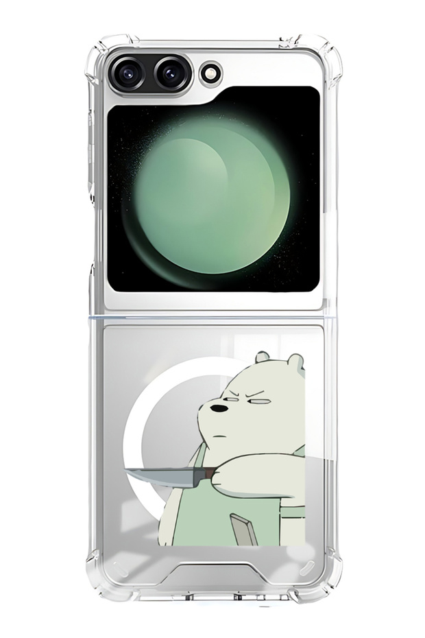 Case for Samsung Galaxy Z Flip 5 Compatible with MagSafe, Shockproof Bumper Case Dont touch my Bag