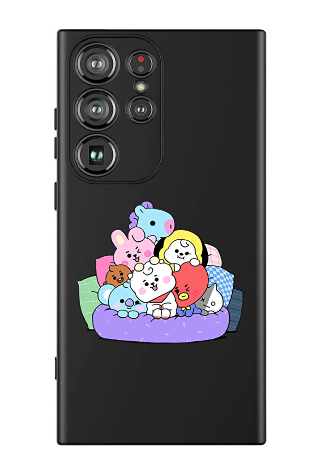 Protective Liquid Silicone Shockproof Case For Samsung Galaxy S24 Ultra (Black) - cute pets