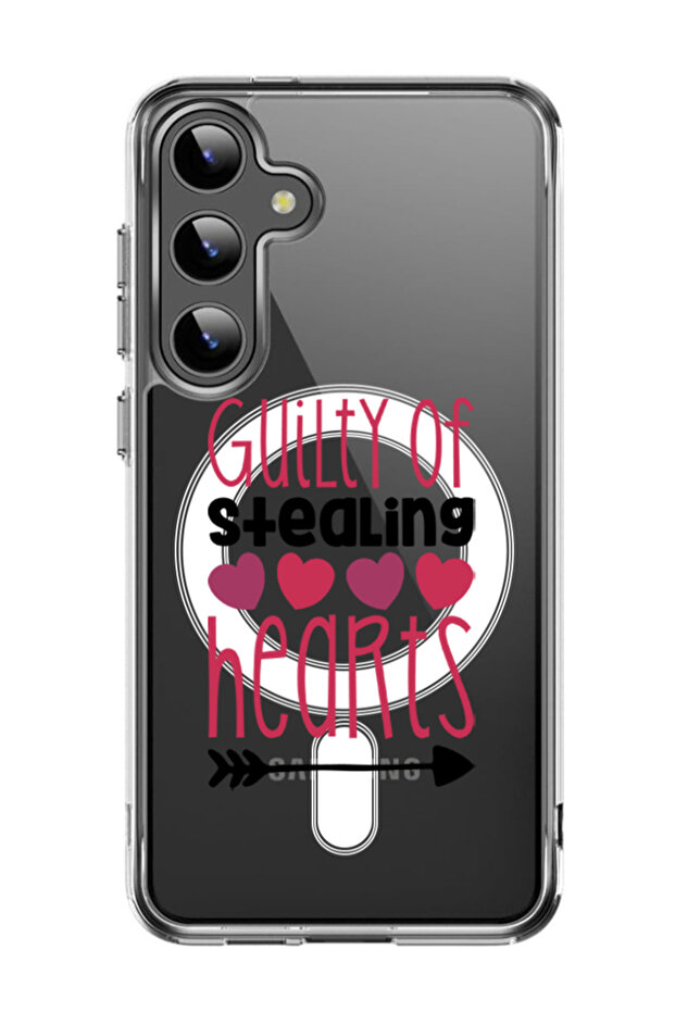 Case for Samsung Galaxy S24 Plus Compatible with MagSafe, Shockproof Cover Guilty of Stealing hearts