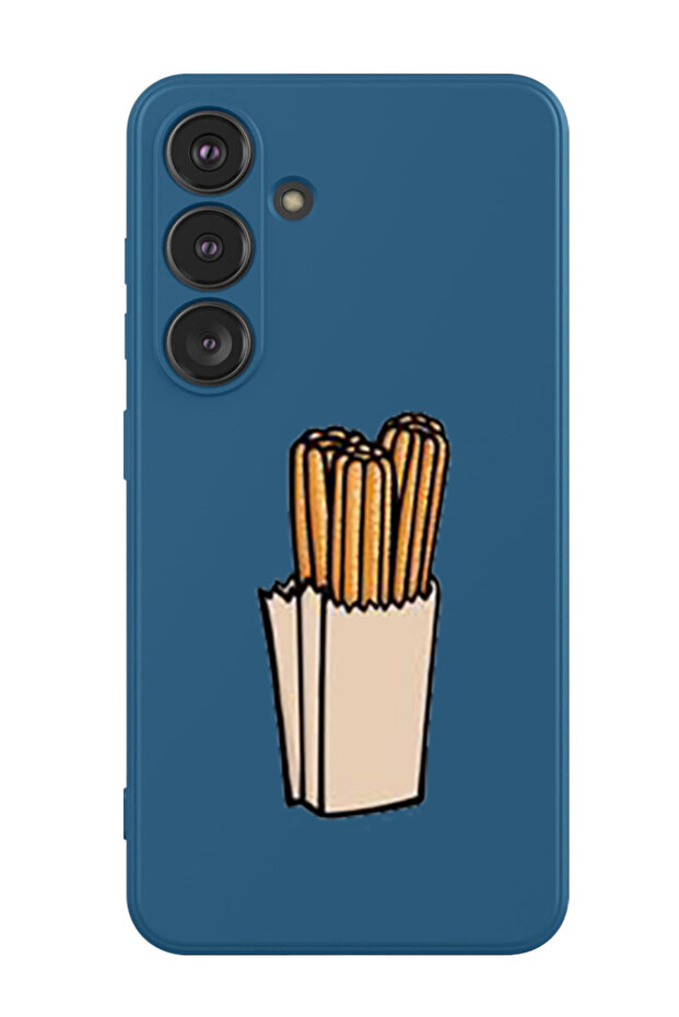 Protective Liquid Silicone Shockproof Case For Samsung Galaxy S24 Plus (Blue) - Dessert Churos