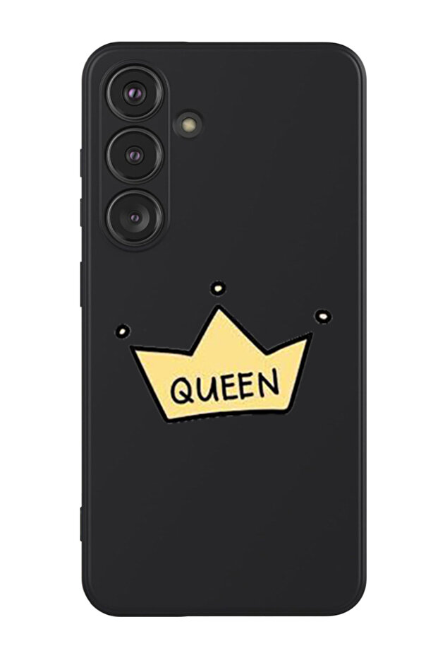 Protective Liquid Silicone Shockproof Case For Samsung Galaxy S24 Plus (Black) - Queen crown