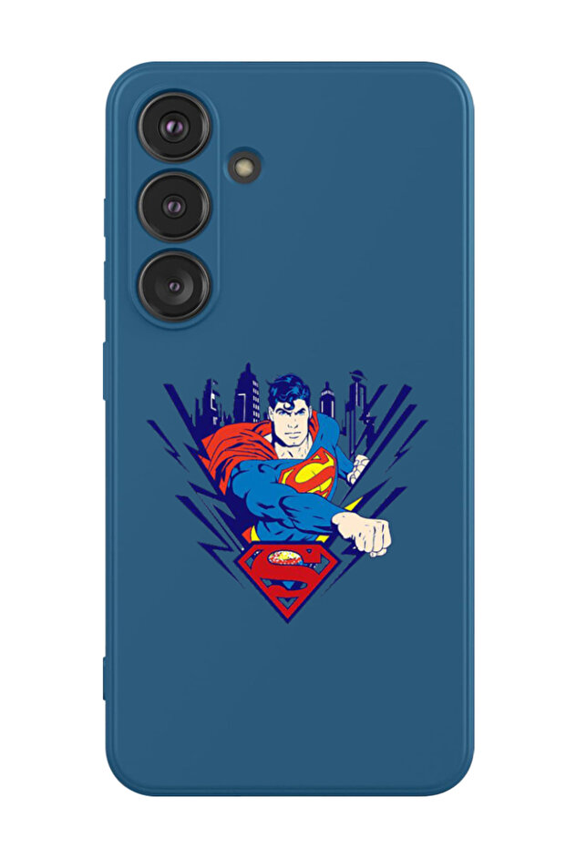 Protective Liquid Silicone Shockproof Case For Samsung Galaxy S24 Plus (Blue) - Superman