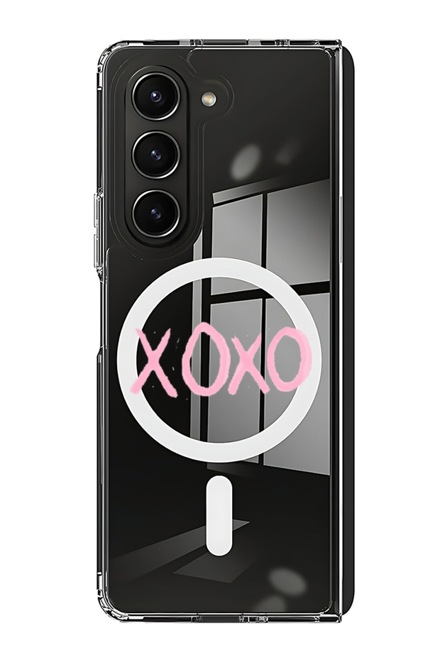 Case for Samsung Galaxy Z Fold 5 Compatible with MagSafe, Shockproof Phone Bumper Cover XOXO