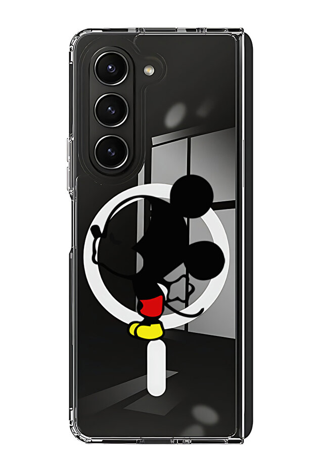 Case for Samsung Galaxy Z Fold 5 Compatible with MagSafe, Shockproof Bumper Case Mickey Kissing