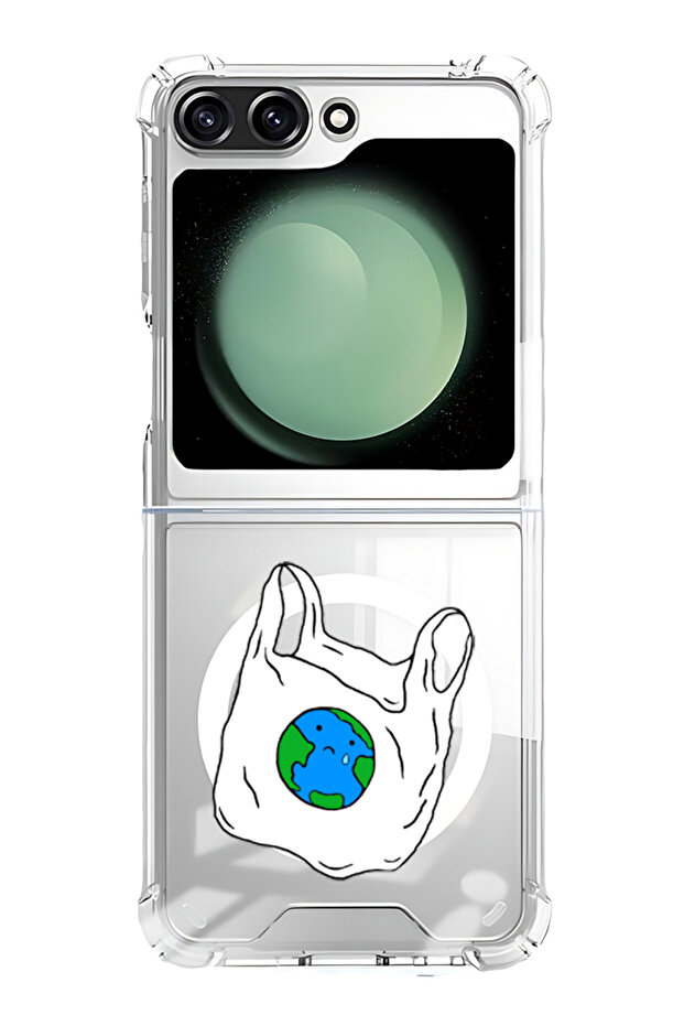 Case for Samsung Galaxy Z Flip 5 Compatible with MagSafe, Shockproof Phone Bumper Cover No Plastic