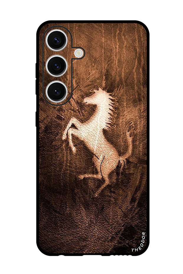 Protective Case Anti Scratch Shock Proof Bumper Cover For Samsung Galaxy S24 Plus Leather Horse