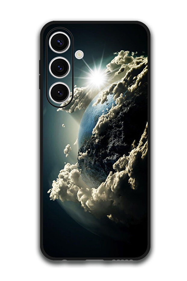 Protective Case Anti Scratch Shock Proof Bumper Cover For Samsung Galaxy S24 FE Space Earth Sun