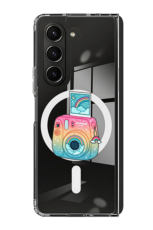 Case for Samsung Galaxy Z Fold 5 Compatible with MagSafe, Shockproof Phone Bumper Cover Polaroid