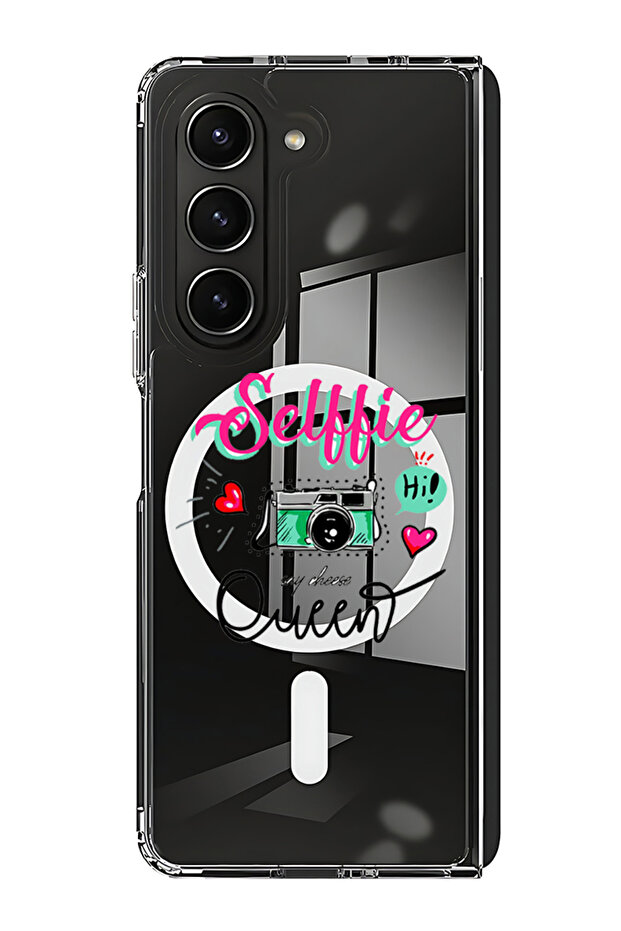 Case for Samsung Galaxy Z Fold 5 Compatible with MagSafe, Shockproof Bumper Case Selfie queen