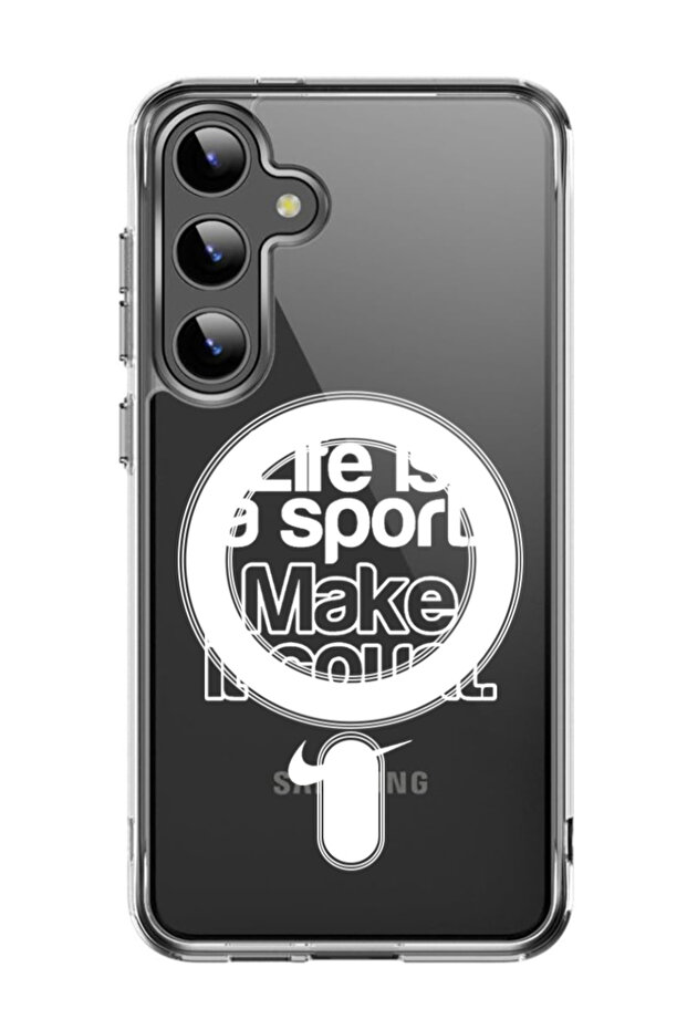 Case for Samsung Galaxy S24 Plus Compatible with MagSafe, Shockproof Bumper Cover life-is-a-sport