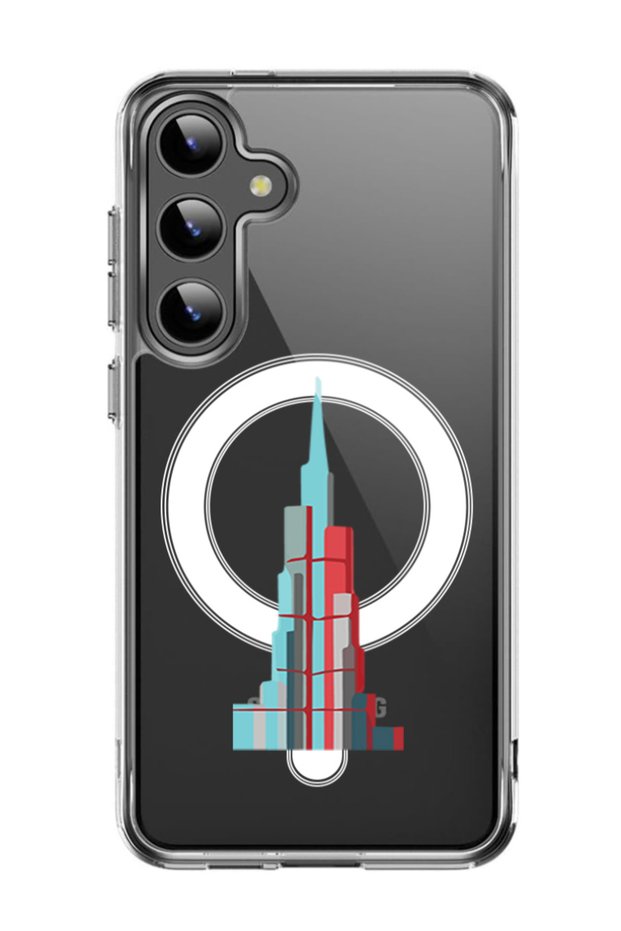 Case for Samsung Galaxy S24 Plus Compatible with MagSafe, Shockproof Bumper Cover Burj Khalifa