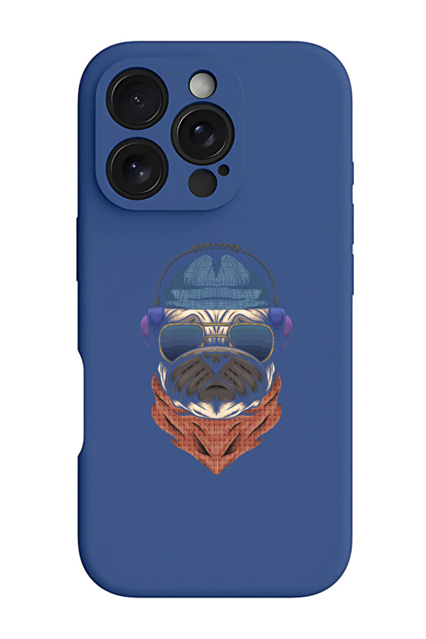iPhone 16 Pro Max Blue Protective Liquid Silicone Shockproof Case - swag bull dog