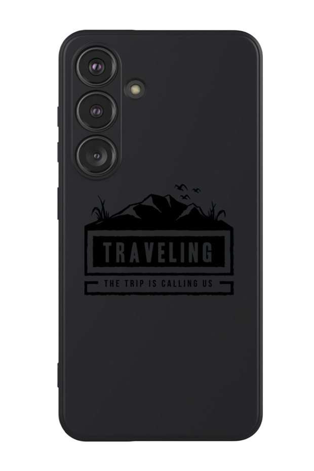 Protective Liquid Silicone Shockproof Case For Samsung Galaxy S24 Plus (Black) - Travelling