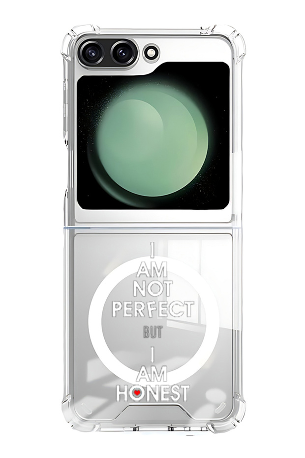 Case for Samsung Galaxy Z Flip 5 Compatible with MagSafe, Shockproof Case i am not perfect but