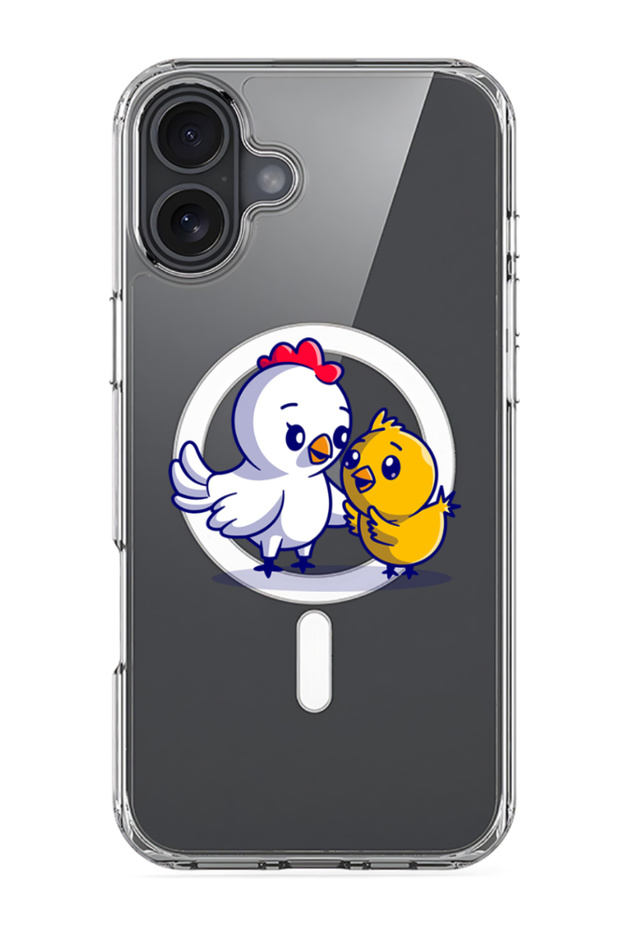 iPhone 16 Plus Magsafe Case for iPhone Shockproof Phone Bumper Cover - Chicken & Hen