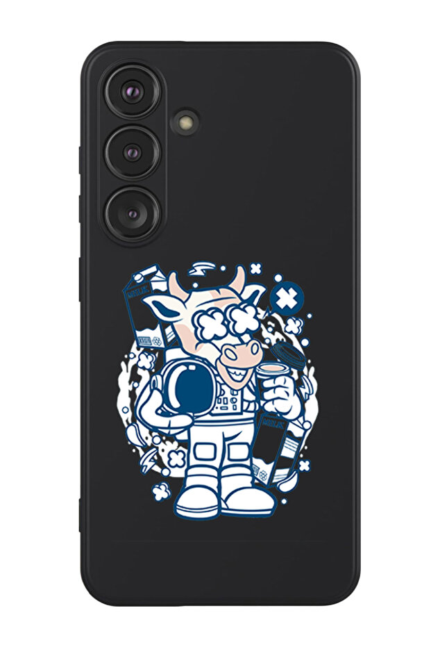 Protective Liquid Silicone Shockproof Case For Samsung Galaxy S24 Plus (Black) - Cow astronaut