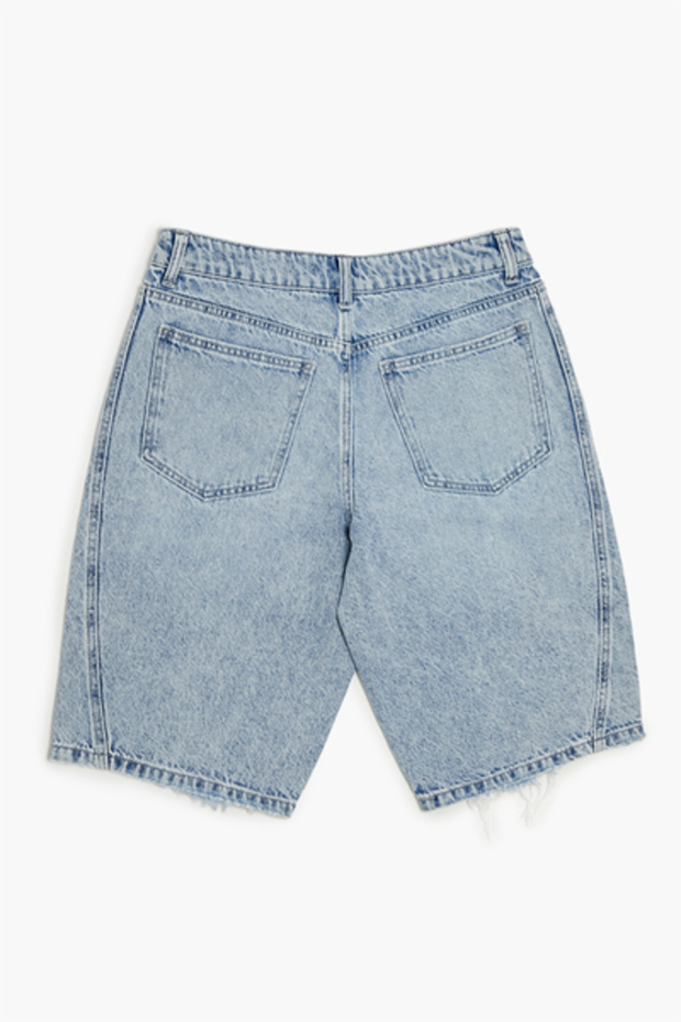 Baggy Denim Şort - 2