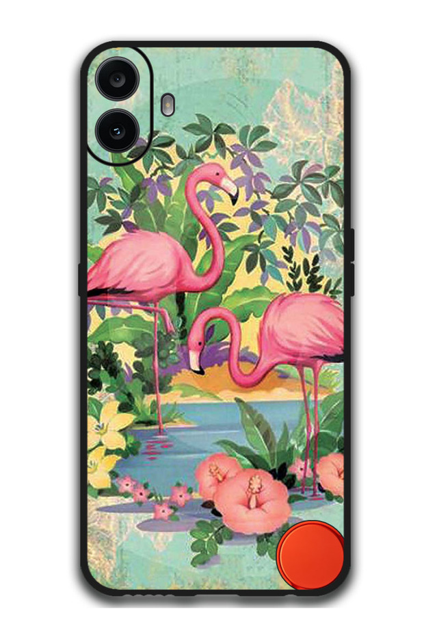 Protective Case Anti Scratch Shock Proof Bumper Cover For Nothing CMF Phone 1 Pink Flamingoes