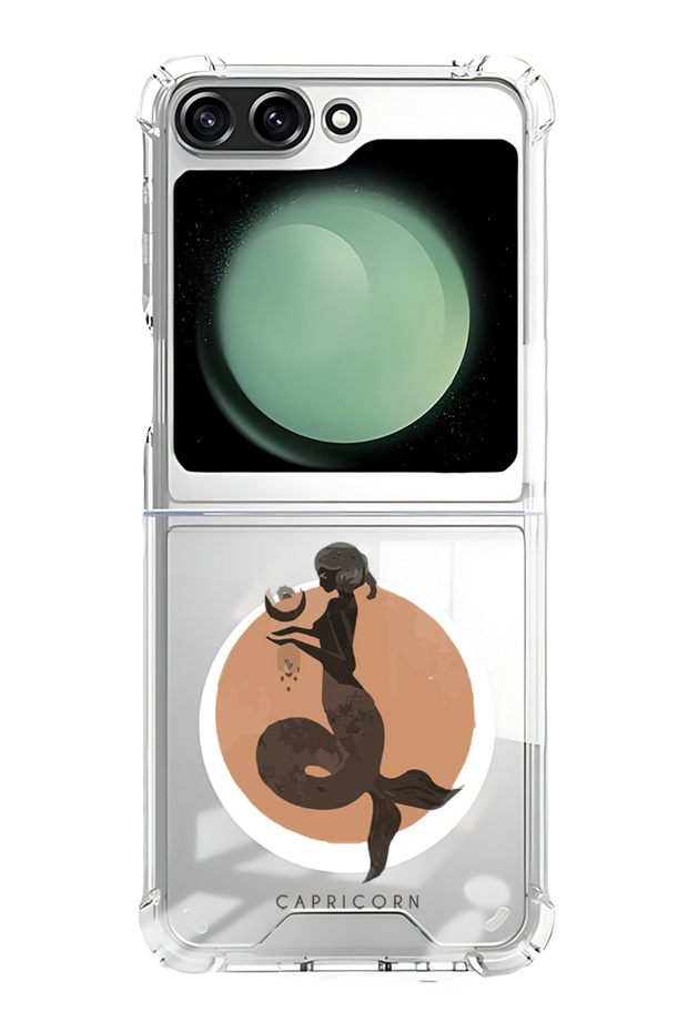 Case for Samsung Galaxy Z Flip 5 Compatible with MagSafe, Shockproof Phone Bumper Cover Capricorn