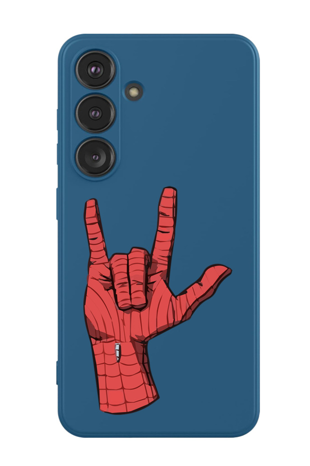 Protective Liquid Silicone Shockproof Case For Samsung Galaxy S24 Plus (Blue) - Spiderman h&