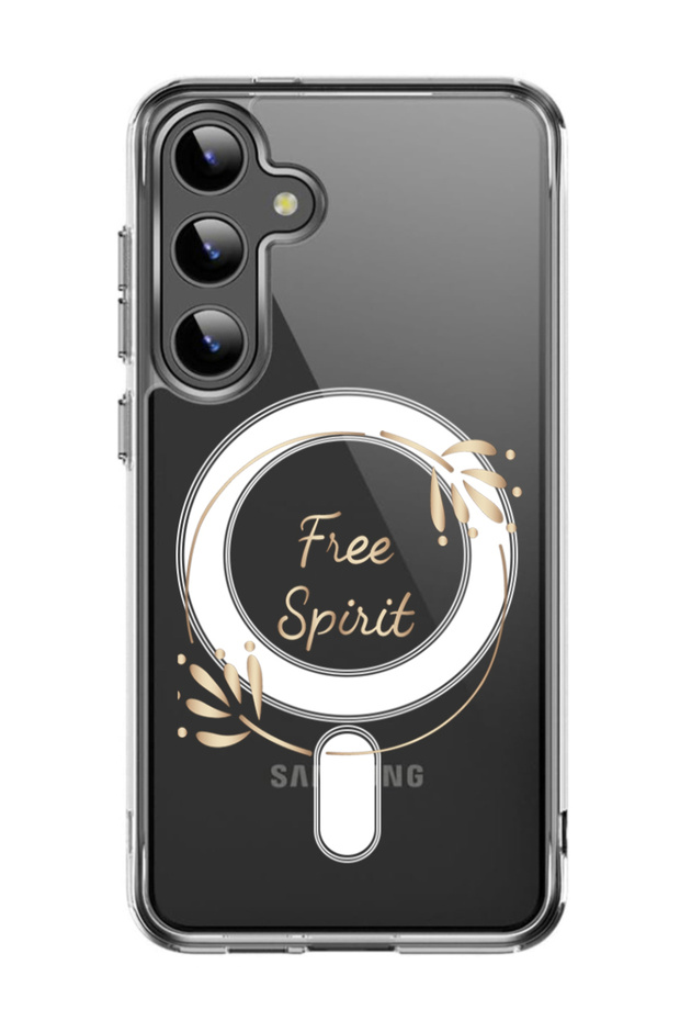 Case for Samsung Galaxy S24 Plus Compatible with MagSafe, Shockproof Cover Free Spirit Circle