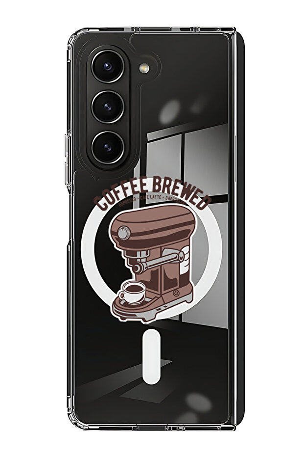 Case for Samsung Galaxy Z Fold 5 Compatible with MagSafe, Shockproof Bumper Case Coffee Brewed