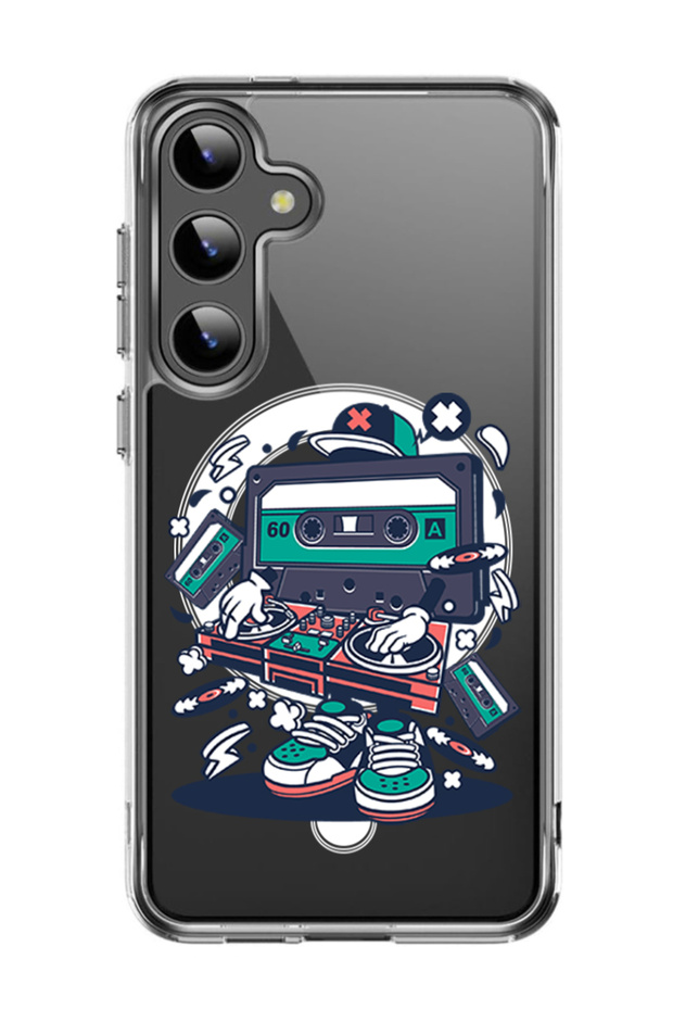 Case for Samsung Galaxy S24 Plus Compatible with MagSafe, Shockproof Bumper Cover cassette man copy