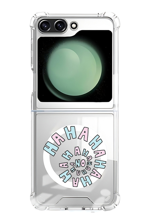 Case for Samsung Galaxy Z Flip 5 Compatible with MagSafe, Shockproof Phone Bumper Cover hahaha
