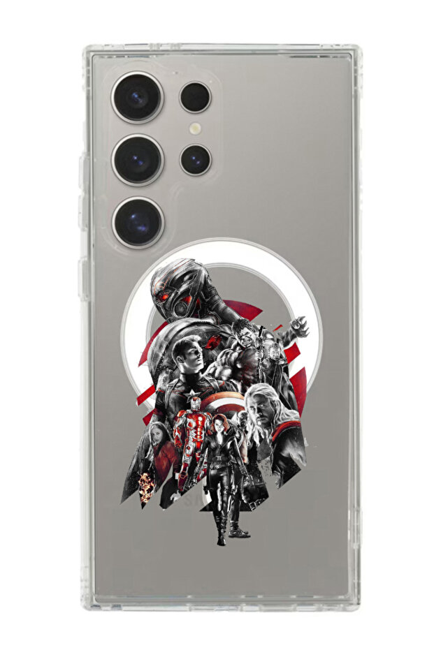Case for Samsung Galaxy S24 Ultra Compatible with MagSafe, Shockproof Bumper Cover avengers