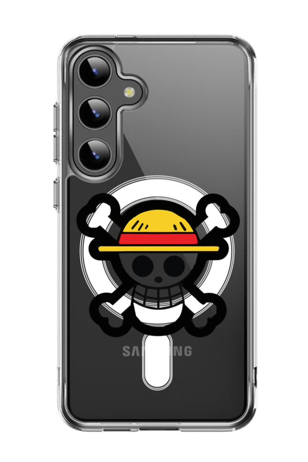 Case for Samsung Galaxy S24 6.2-inch Compatible with MagSafe, Shockproof Phone Bumper Cover Skull