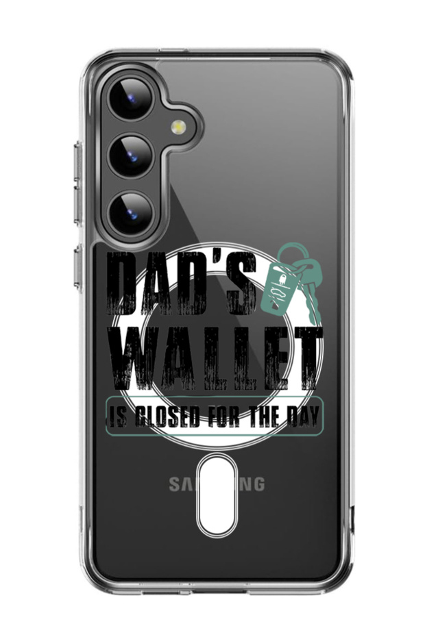 Case for Samsung Galaxy S24 Plus Compatible with MagSafe, Shockproof Cover Dads wallet Black