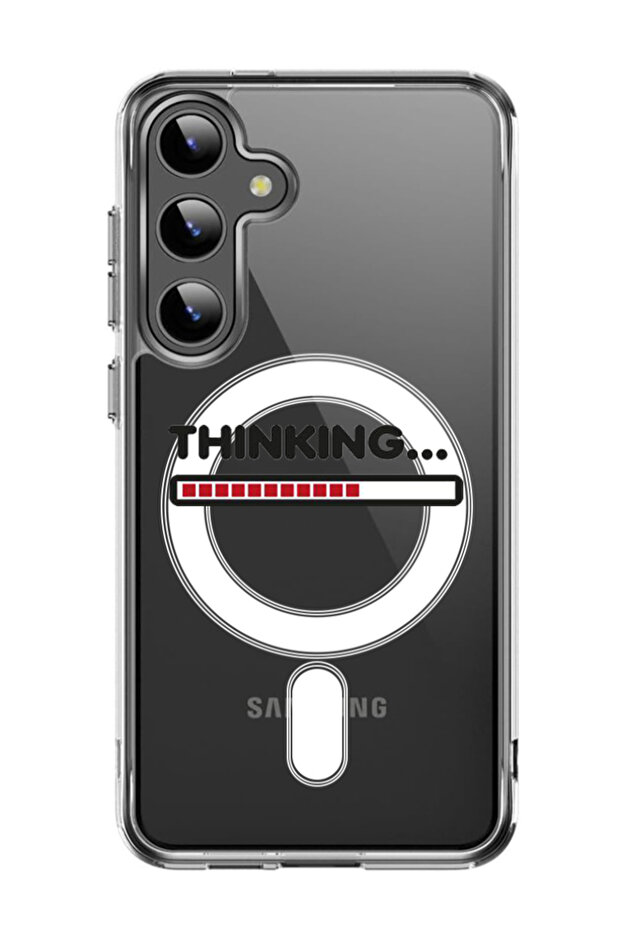 Case for Samsung Galaxy S24 6.2-inch Compatible with MagSafe, Shockproof Phone Bumper Cover Thinking
