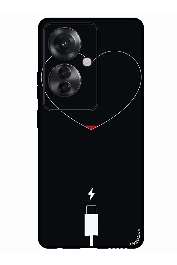 Protective Case Anti Scratch Shock Proof Bumper Cover For Oppo Reno 11F Heart Battery Low