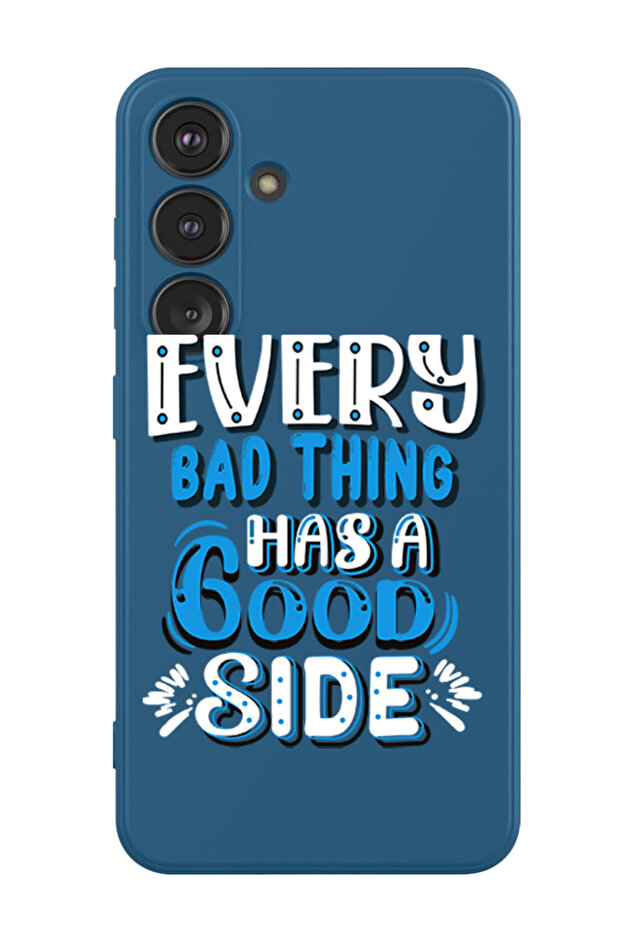 Protective Liquid Silicone Case For Samsung Galaxy S24 Plus (Blue) - EVery bad thing has a good side
