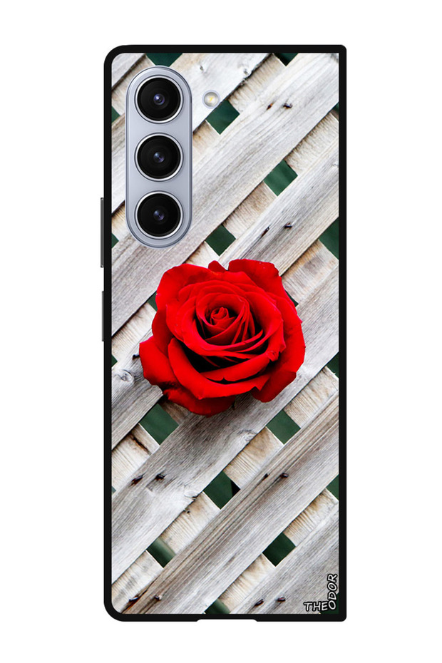Protective Case Anti Scratch Shock Proof Bumper Cover For Samsung Galaxy Z Fold 6 rose_fence_wall
