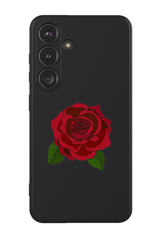 Protective Liquid Silicone Shockproof Case For Samsung Galaxy S24 Plus (Black) - Rose 1