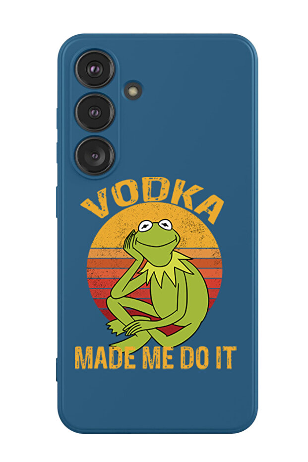 Protective Liquid Silicone Shockproof Case For Samsung Galaxy S24 Plus (Blue) - Vodka made me do it