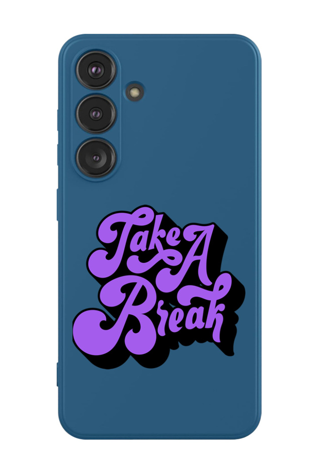 Protective Liquid Silicone Shockproof Case For Samsung Galaxy S24 Plus (Blue) - Take a Break