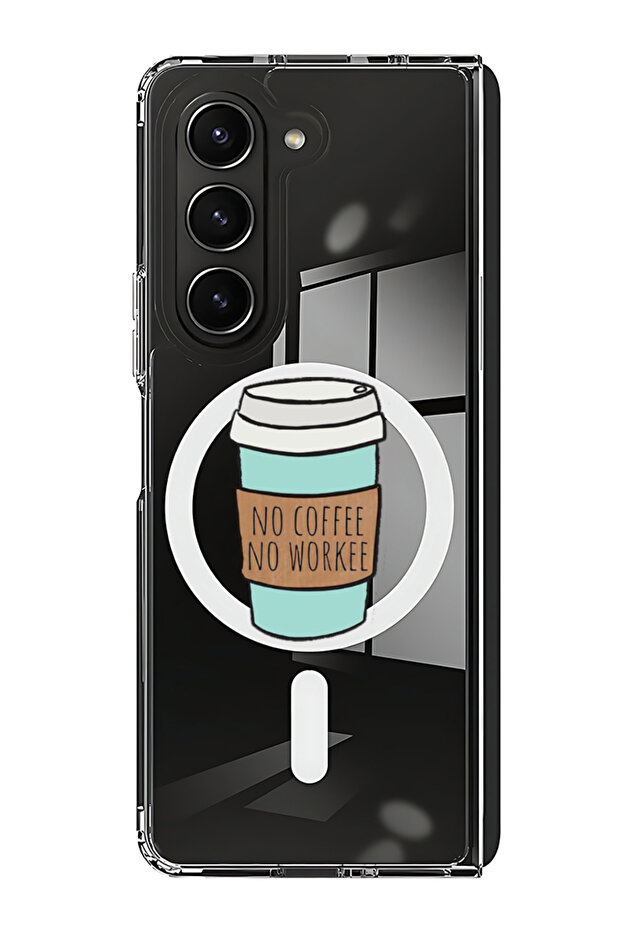 Case for Samsung Galaxy Z Fold 5 Compatible with MagSafe, Shockproof Bumper Case No Coffee No work