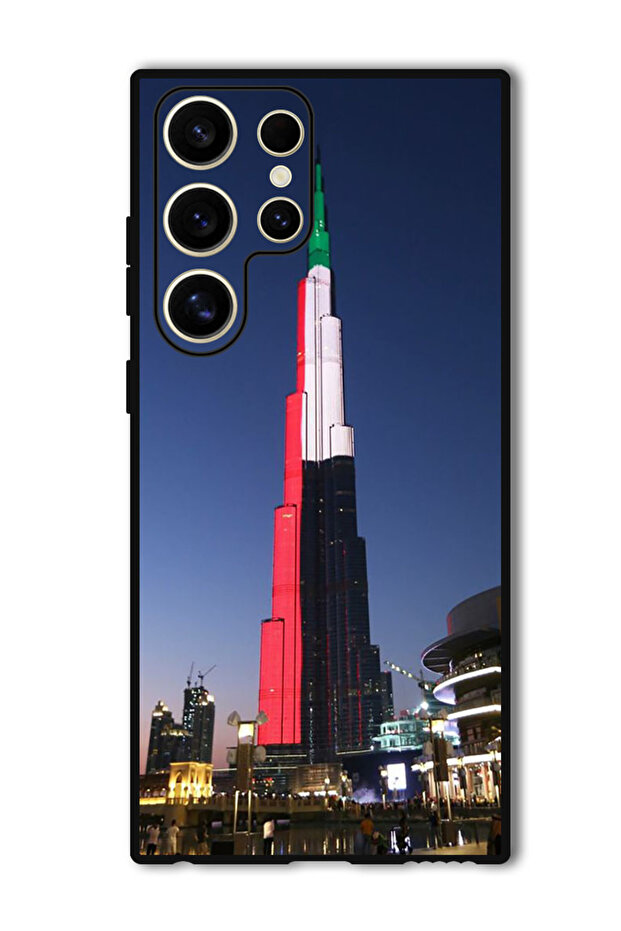 Protective Case For Samsung Galaxy S24 Ultra UAE Flag on Burj Khalifa